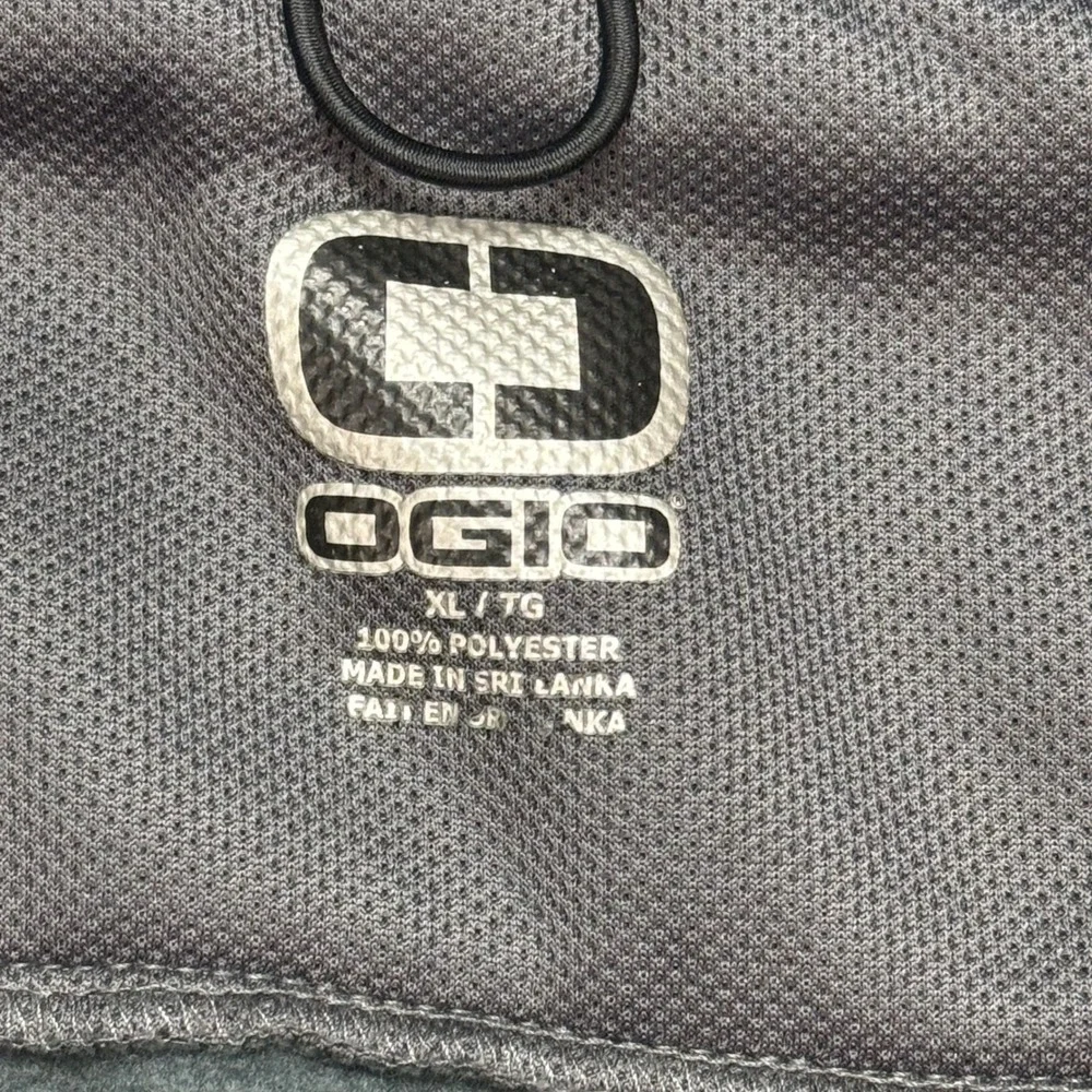 OGIO UPS Racing Jacket Mens XL‎ Full Zip Fleece Lined Gray Black